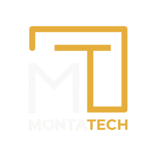 Logo MONTATECH blanc montage industriel