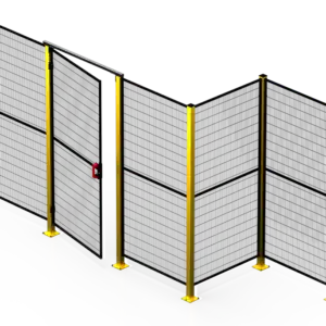 Visuel 3d d'une structure de cloison grillagée industrielle de la