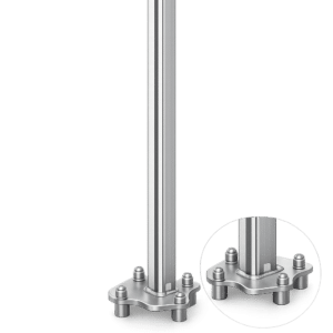 Poteau Inox pour cloisons grillagées BlueGuard Satech