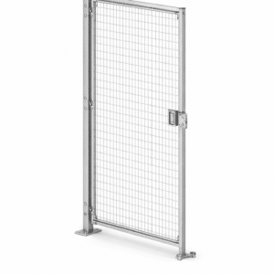 Porte battante grillagée en inox spécialement conçue pour les environnements hygiènique, pharmaceutique ou agroalimentaire