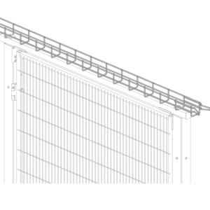 Chemin de câbles pour cloison grillagée