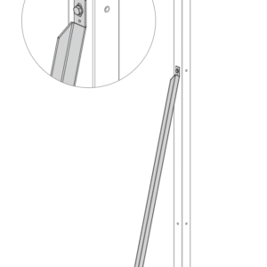 Contreventement stabilisateur pour cloison grillagée