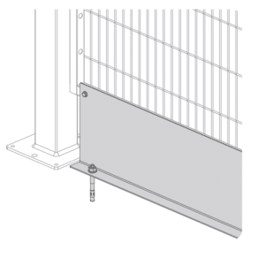 Plaque de remplissage horizontale pour cloisons grillagées