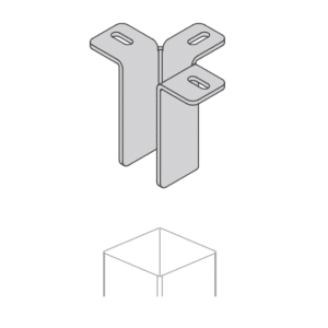 Support supérieur pour chemin de cable sur cloison grillagée