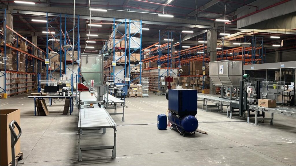 Aménagement d’une zone de colisage dans un entrepôt logistique